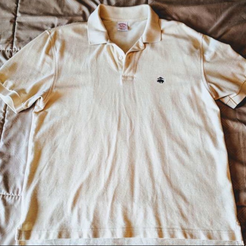Brooks Brothers pale yellow men’s polo